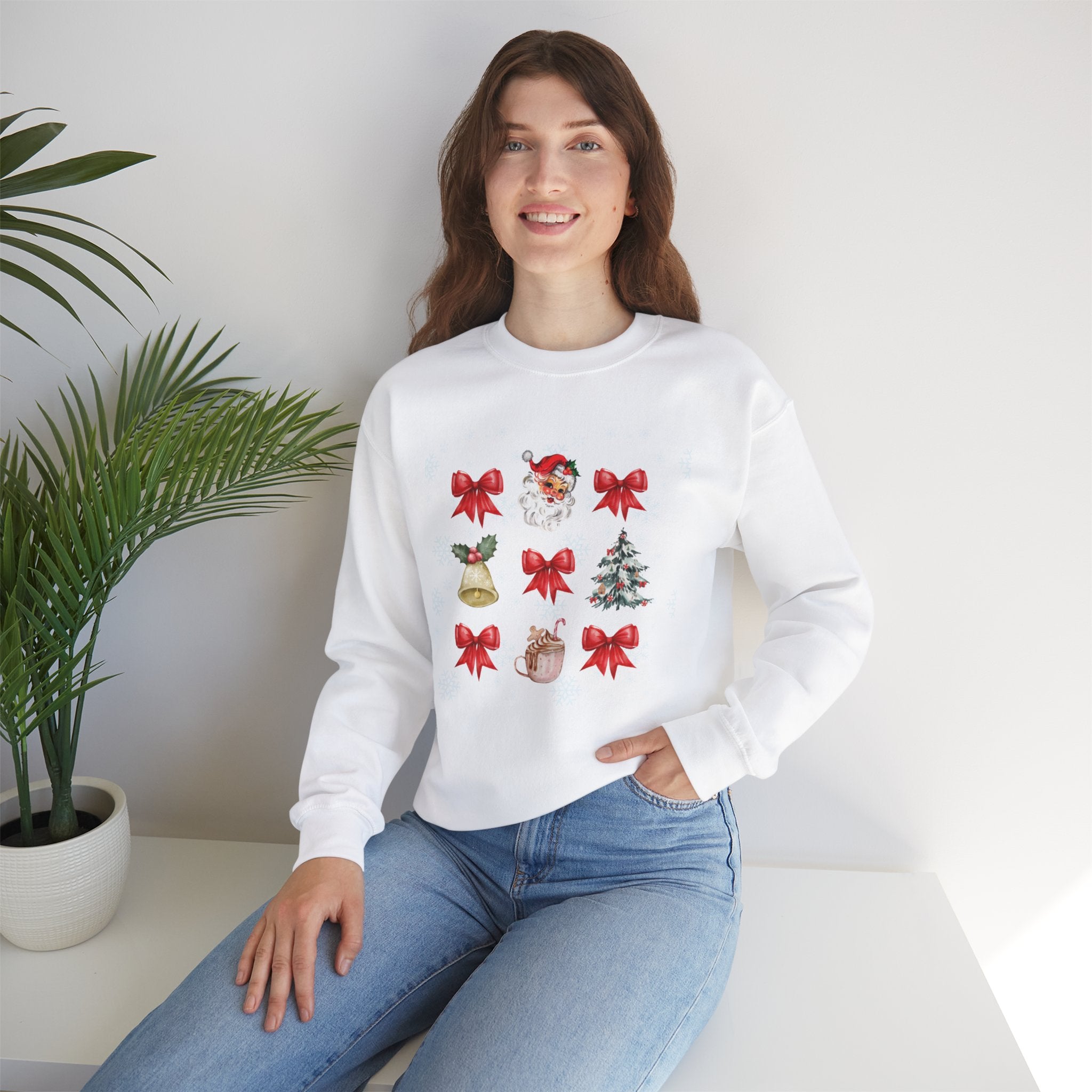 "Christmas Bows" Unisex Heavy Blend Crewneck Sweatshirt