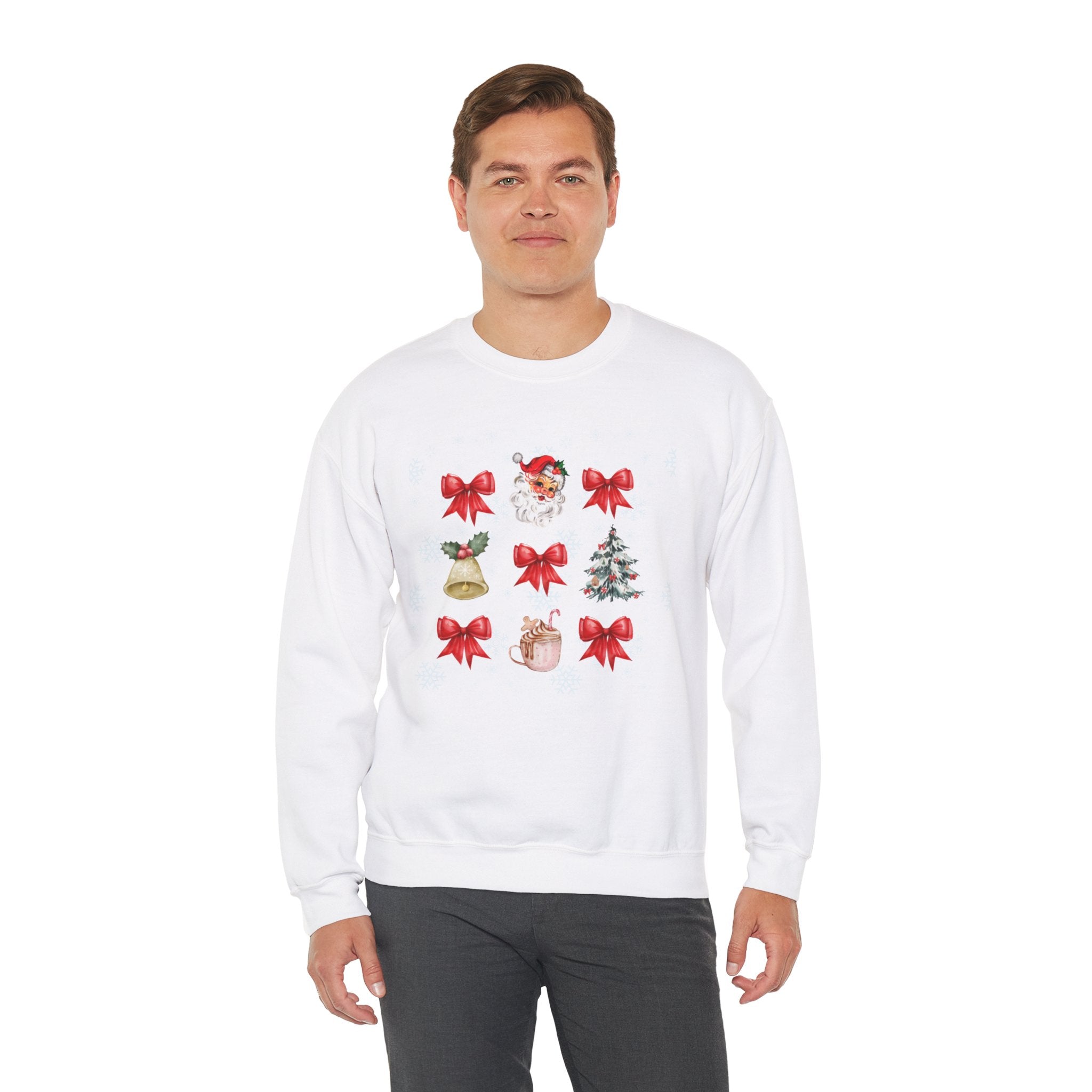 "Christmas Bows" Unisex Heavy Blend Crewneck Sweatshirt