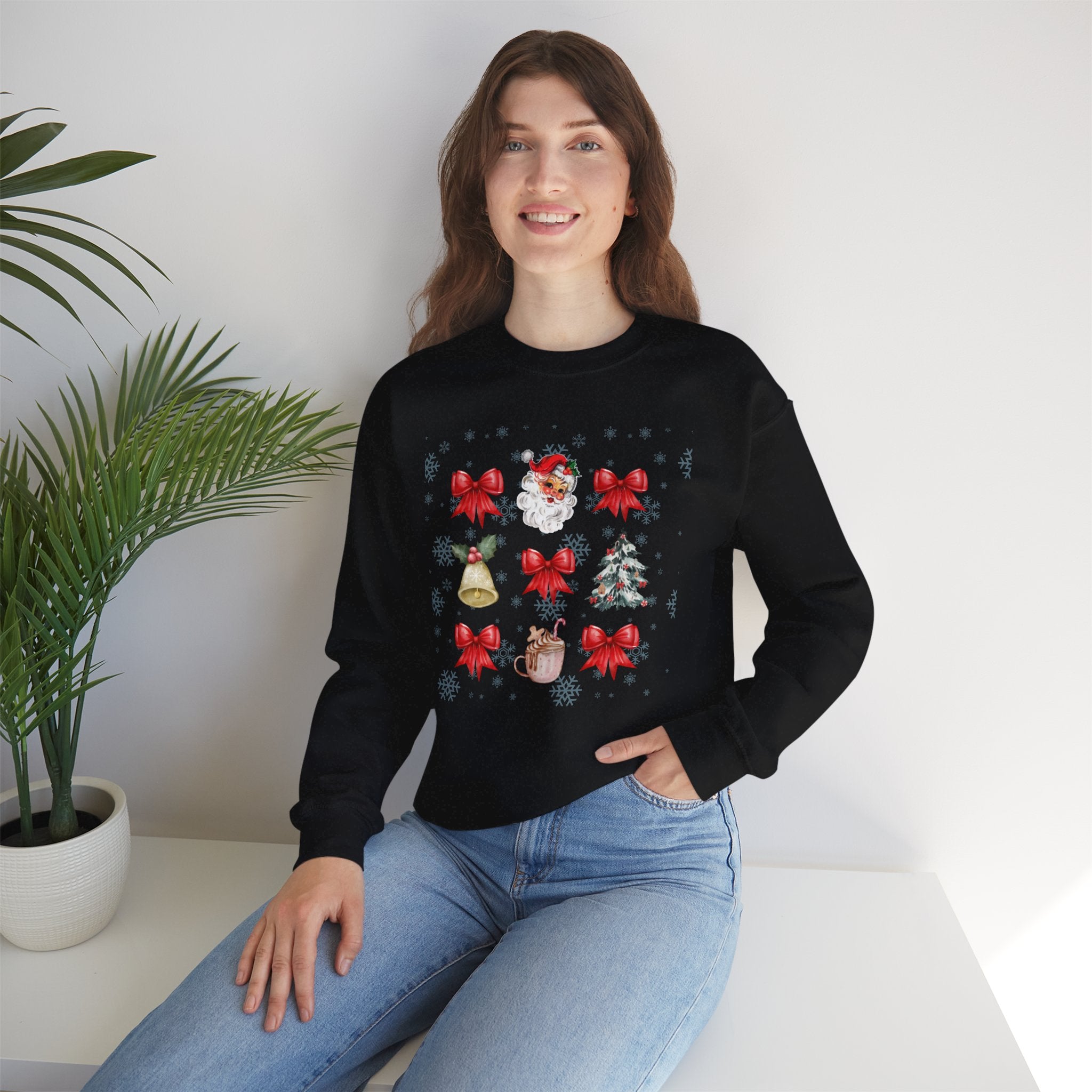 "Christmas Bows" Unisex Heavy Blend Crewneck Sweatshirt