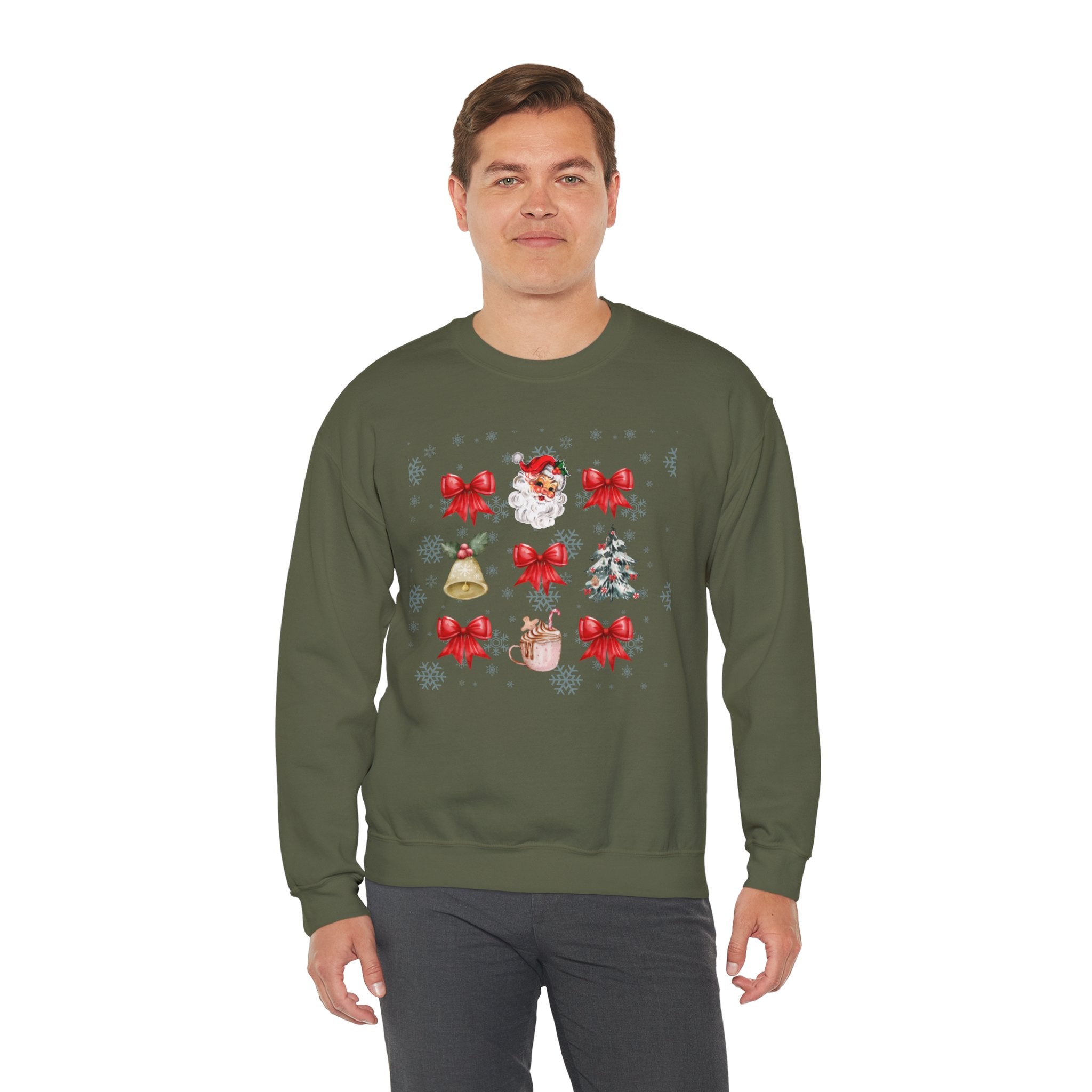 "Christmas Bows" Unisex Heavy Blend Crewneck Sweatshirt