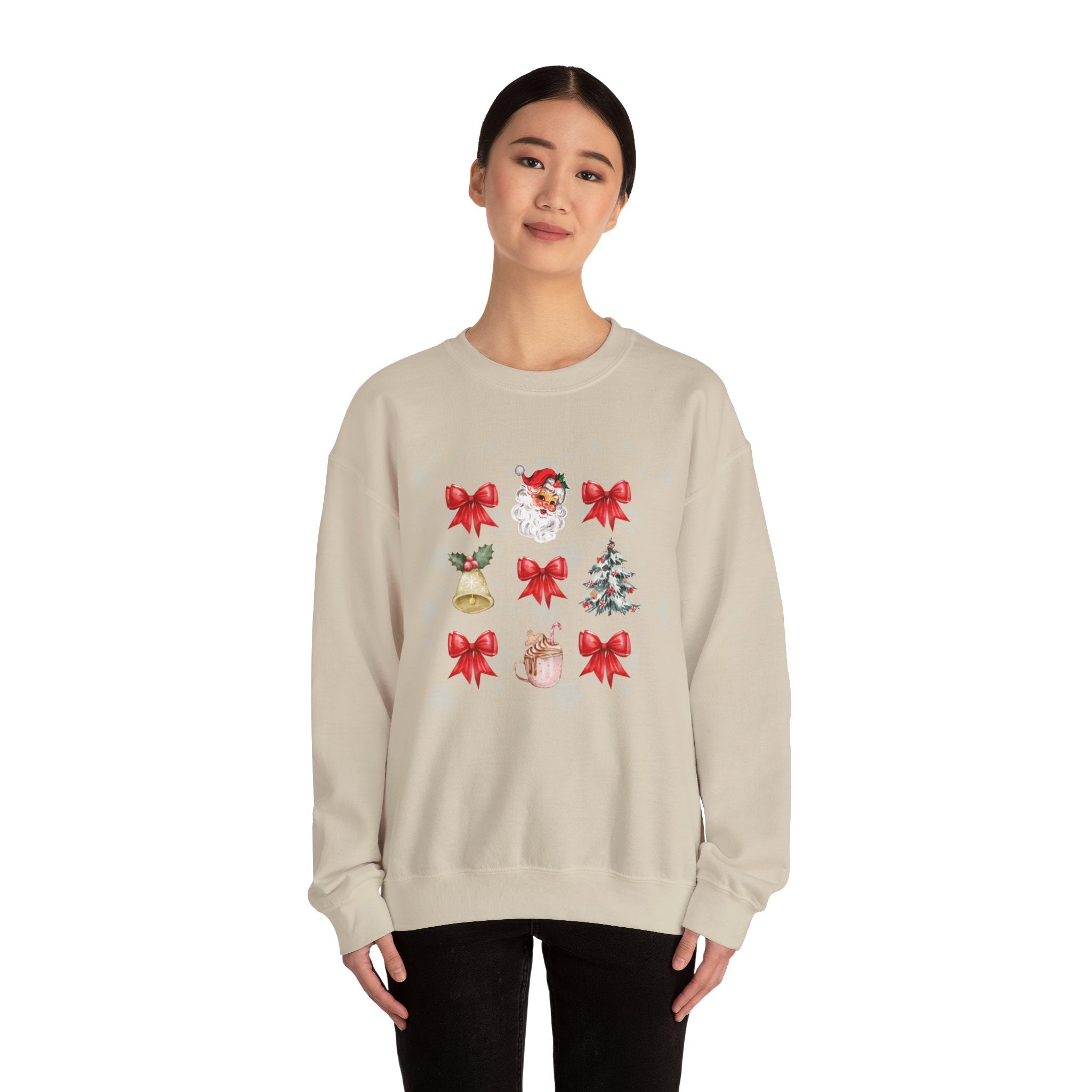 "Christmas Bows" Unisex Heavy Blend Crewneck Sweatshirt