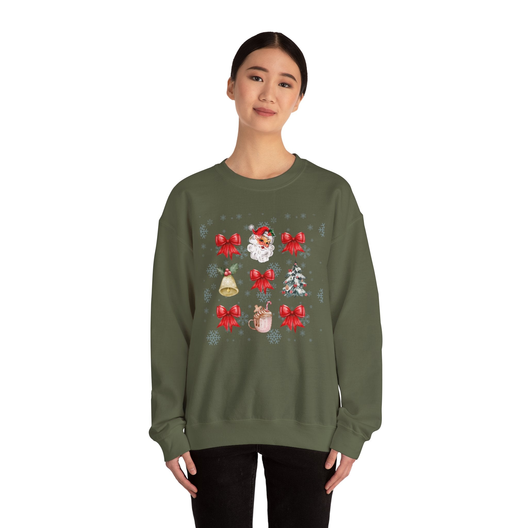 "Christmas Bows" Unisex Heavy Blend Crewneck Sweatshirt