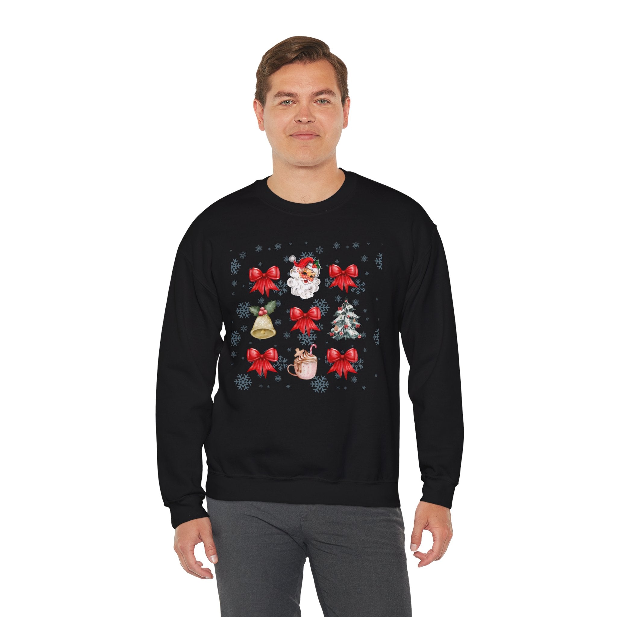 "Christmas Bows" Unisex Heavy Blend Crewneck Sweatshirt